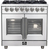 Forno Massimo 36 Inch Dual Fuel Range Stainless Steel, 6 Burners