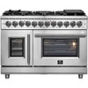 Forno Massimo 48 Inch Dual Fuel Range Stainless Steel, 8 Burners