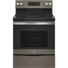 GE 30 In. 5.3 cu. ft. Smooth Electric Freestanding Range, Self Clean, Slate