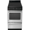 Premier 20 In. 2.4 cu. ft. 4 Burner Electric Smooth Top Freestanding Range, Manual Clean, Stainless Steel, ADA