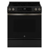 GE ENERGY STAR 30 In. 5.3 cu. ft. Smooth Electric SmartHQ Slide-In Range With Air Fry, Steam Clean, Black Slate, ADA