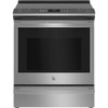 GE Profile 30 In. 5.3 cu. ft. Smooth Electric SmartHQ Slide-In Range With Air Fry, Steam Clean, Stainless Steel, ADA