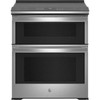 GE Profile 30 In. 6.6 cu. ft. Smooth Electric SmartHQ Slide-In Double Oven Range, Self-Clean, Stainless Steel, ADA