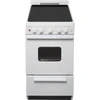 Premier 20 In. 2.4 cu. ft. 4 Burner Electric Smooth Top Freestanding Range, Manual Clean, White, ADA