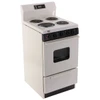Premier 20" Electric, Front Controls, Coil Range W/ 2.4 Cu Ft, Bisque