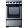 Summit Appliance 20 In. 4-Burner Smooth-Top Slide-In Electric Range In Stainless Steel