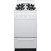 Premier 20 In. 2.4 Cu. Ft. 4 Burner Gas Freestanding Coil Range, Manual Clean, White, ADA SHK100OP