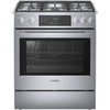 Bosch 800 Series 32 In. 4.8 Cu. Ft. 5 Burner Gas Slide-In Range With Cast Iron Grates, Self-Clean, Stainless Steel, ADA