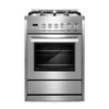 Cosmo 24" Nebula Collection 2.73 Cu Ft Gas Range 4 Burners Convection Oven Ss