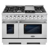 Cosmo 48 In. Vista Collection 5.5 Cu. Ft. Double Oven Gas Range, 8 Burners, LED