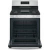 GE 30 In. 5 cu. ft. 5 Burner Gas Freestanding Range, Steam Clean, Stainless Steel