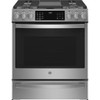 GE Profile 30 In. 5.6 cu. ft. 5 Burner Gas SmartHQ Slide-In Range With Air Fry, Self-Clean, Stainless Steel, ADA