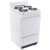 Premier 20 In. 2.4 cu. ft. 4 Burner Gas Freestanding Range, Manual Clean, White, ADA