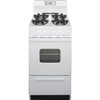Premier 20" Gas Range Sealed Burners With 8" Backguard And Clock White