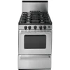 Premier 24 In. 2.9 Cu. Ft. 4 Burner Gas Freestanding Range W/10" Backguard, Manual Clean, Stainless Steel, ADA