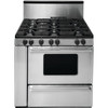 Premier 36 In. 3.9 Cu. Ft. 6 Burner Grate Gas Freestanding Range W/Battery-Spark Ignition, Manual Clean, Stainless Steel, ADA