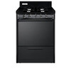 Summit Appliance 24 In. 2.9 cu. ft. 4 Burner Gas Freestanding Range, Manual Clean, Black, ADA
