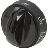 Peerless-Premier Gas Burner Knob/Black R Series