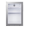 Summit Appliance  1.2cf Glass Door Refrigerator Ss Left Swing