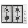 GE 30 In. 4 Burner Grate Built-In Gas Cooktop With Power Burners, White, ADA