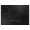 GE 30 In. 5 Burner Smooth Surface Radiant Electric Cooktop, Built-In Knob Control, Black, ADA