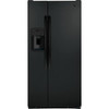 GE 23.0 cu. ft. 33in. Side By Side Refrigerator, Black