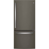 GE ENERGY STAR 21.0 cu. ft. 30in. Bottom Freezer Refrigerator With Ice Maker, Slate