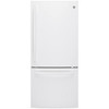 GE ENERGY STAR 21.0 cu. ft. 30in. Bottom Freezer Refrigerator With Ice Maker, White