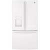 GE ENERGY STAR 25.7 cu. ft. 36in. French Door Refrigerator With Ice Maker, White, ADA