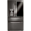 LG ENERGY STAR 23 Cu. Ft. 4-Door French Door Refrigerator With Ice Maker, Black Stainless Steel, ADA