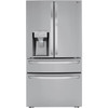 LG ENERGY STAR 23 Cu. Ft. 4-Door French Door Refrigerator With Ice Maker, Stainless Steel, ADA