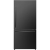 Mora 17.2 Cubic Feet Bottom Freezer Refrigerator In Black