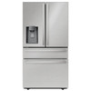 Sharp 21.6-Cu Ft French Door Counter-Depth Refrigerator In Stainless Steel