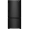 Whirlpool ENERGY STAR 18.7 cu. ft. 30 In. W Bottom Freezer Refrigerator With Ice Maker, Black
