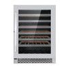 Cosmo Lumin Collection 24" 52-Bottle Single Zone Compressor Wine Cooler LED Ss