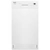 Whirlpool ENERGY STAR 18 In. Front Control Dishwasher With Stainless Steel Interior, White, ADA