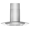 30 In. Vista Collection 380 CFM Ducted Wall Mount Range Hood, Button Controls, LED Lights, Stainless Steel