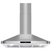 Cosmo 36 In. Vista Collection 380 CFM Ducted Wm Range Hood,led, Stainless Steel