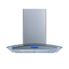 Winflo 36" Convertible Stainless Steel Glass Island Range Hood
