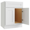 CNC CABINETRY Luxor Vanity Base Cabinet, 5-Pc, 30"W X 34.5"H X 18"D Shaker White L10-V3018-5P