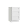 CNC CABINETRY Luxor 3-Drawer Vanity Base Cabinet, 5-Pc Drawer, 24"W Shaker White L10-VDB24-5P