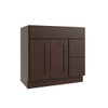 CNC CABINETRY Luxor 2-Door Vanity Cabinet, 42"Wx34.5"Hx21"D, Shaker Espresso L11-V42DR