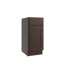 CNC CABINETRY Luxor 1-Door Vanity Base Cabinet, 15"W X 34.5"H, Shaker Espresso L11-VB15R