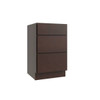 CNC CABINETRY Luxor 3-Drawer Vanity Base Cabinet, 12"W, Shaker Espresso L11-VDB12