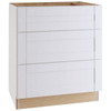 Mill's Pride Richmond Shaker Kitchen Cabinet, Drawers, Verona White, 24x34.5x24 BD24-RVW