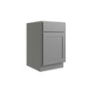 CNC CABINETRY Luxor 15" Base Cabinet, Ada Height, Right Hinge, Shaker Misty Grey L03-B15R-HA