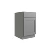 CNC CABINETRY Luxor 15" Base Cabinet, Left Hinge Door, Shaker Misty Grey L03-B15L