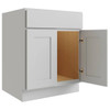 CNC CABINETRY Luxor 27" 2-Door Sink Base Cabinet, Shaker Misty Grey L03-SB27
