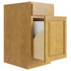 CNC CABINETRY Luxor Waste Basket Cabinet, 15"W X 24"D, Shaker Misty Grey L03-BWBK15