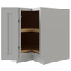 CNC CABINETRY Luxor 36" Lazy Susan Corner Cabinet, Ada, Left, Shaker Misty Grey L03-CAR36L-HA